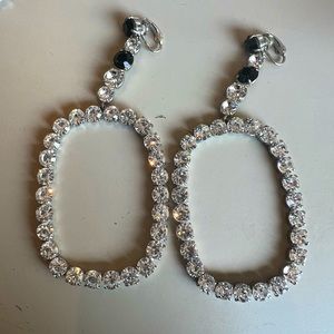 YSL Smoking Oval Drop Earrings